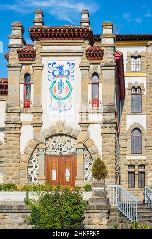 Spain, Navarre, Villava (Atarrabia), municipality on the Camino Francés, Spanish route of the pilgrimage to Santiago de Compostela, listed as a UNESCO World Heritage Site, Nuestra Señora del Rosario (Our Lady of the Rosary) church Stock Photo