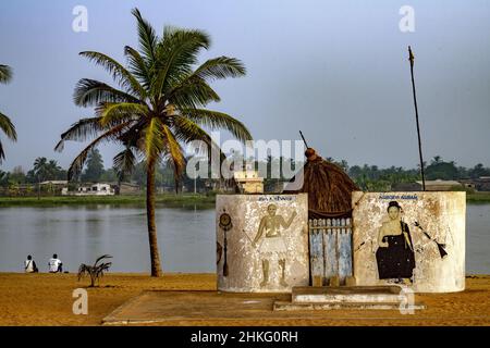 Benin, Grand Popo, sanctuary of a voodoo deity Stock Photo