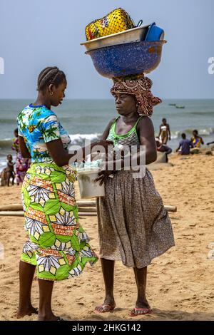 Benin, Grand Popo, fishermen Stock Photo