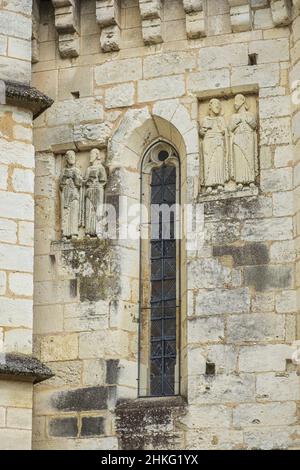 France, Dordogne, Saint-Astier, stage on the Via Lemovicensis or Vezelay Way, one of the main ways to Santiago de Compostela, Saint-Astier fortified church Stock Photo