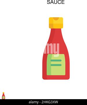 Sauce Simple vector icon. Illustration symbol design template for web mobile UI element. Stock Vector