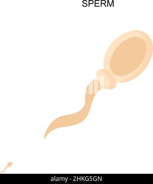 Sperm Simple vector icon. Illustration symbol design template for web mobile UI element. Stock Vector