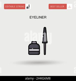 Eyeliner Simple vector icon. Stock Vector