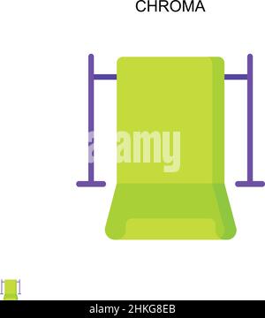 Chroma Simple vector icon. Illustration symbol design template for web mobile UI element. Stock Vector