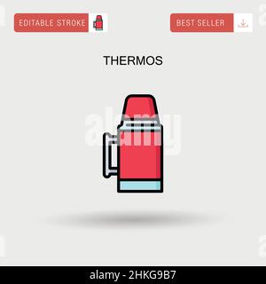 Thermos Simple vector icon. Stock Vector
