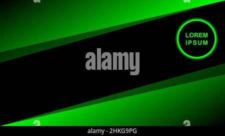 Bright dark green color technology abstract background Stock Vector