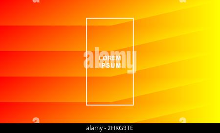 Abstract background of orange color wrapped rectangular lines Stock Vector