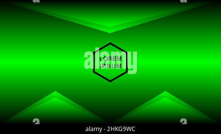 Bright green hexagon technology abstract background Stock Vector