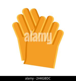 Work gloves isolated on white background. Personal protective equipment. Stock Vector