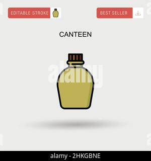 Canteen Simple vector icon. Stock Vector