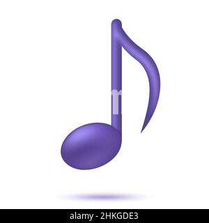 3d music note icon Stock Vector