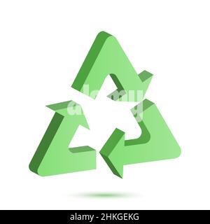 Green recycling icon Stock Vector