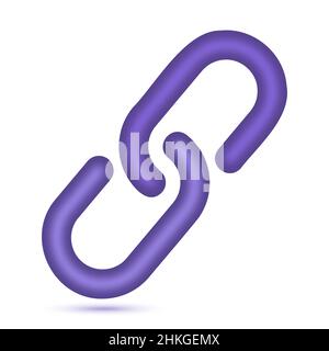 Link 3d icon Stock Vector
