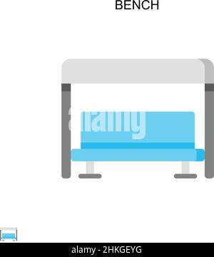 Bench Simple vector icon. Illustration symbol design template for web mobile UI element. Stock Vector