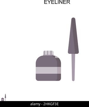 Eyeliner Simple vector icon. Illustration symbol design template for web mobile UI element. Stock Vector