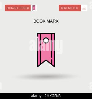 Book mark Simple vector icon. Stock Vector