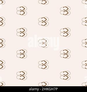 Seamless pattern with flip flops. Vector illustration. Abstract summer flip flops background. Stock Vector