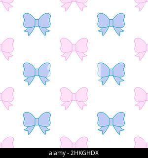 Seamless background with bows. Vector illustration. Abstract color pattern with bows Stock Vector