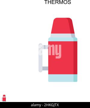 Thermos Simple vector icon. Illustration symbol design template for web mobile UI element. Stock Vector