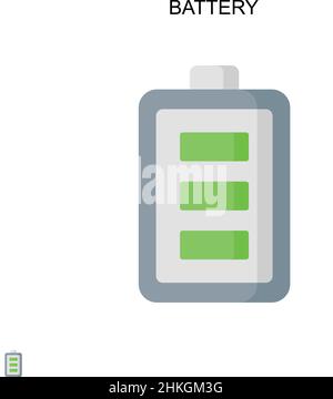 Battery Simple vector icon. Illustration symbol design template for web mobile UI element. Stock Vector