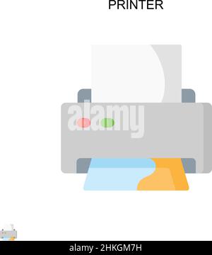 Printer Simple vector icon. Illustration symbol design template for web mobile UI element. Stock Vector