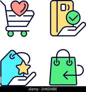 Special offer for customers pixel perfect RGB color icons set Stock Vector