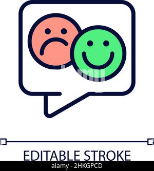 Customer review pixel perfect RGB color icon Stock Vector