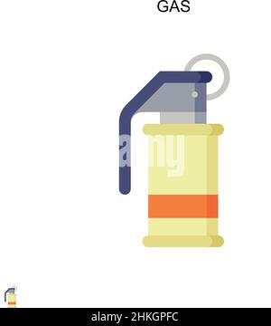 Gas Simple vector icon. Illustration symbol design template for web mobile UI element. Stock Vector