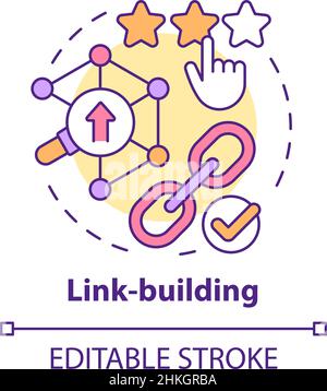 Link-building concept icon Stock Vector