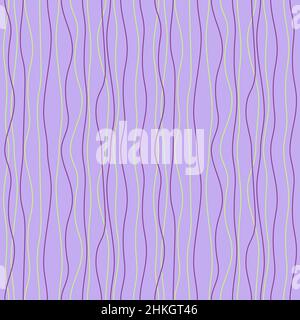 Lilac abstract background with curved lines - seamless pattern. Stock Vector