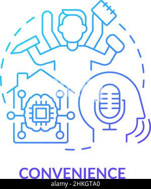Convenience blue gradient concept icon Stock Vector