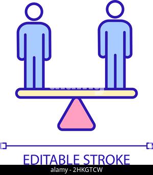 Equality RGB color icon Stock Vector