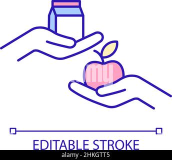 Barter RGB color icon Stock Vector