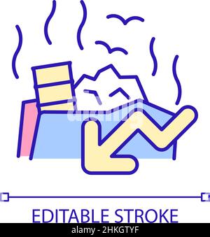 Waste disposal RGB color icon Stock Vector