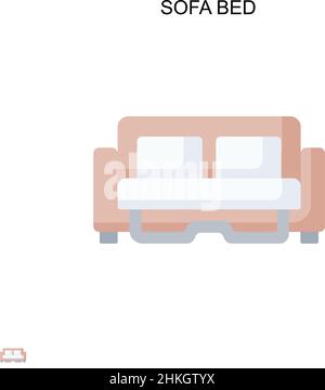Sofa bed Simple vector icon. Illustration symbol design template for web mobile UI element. Stock Vector