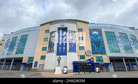 London, UK. 03rd Feb, 2022. London, England, 2022 Stamford Bridge, Chelsea FC Football Grounds of London, England Karl W Newton/Sports Press Photo Credit: SPP Sport Press Photo. /Alamy Live News Stock Photo