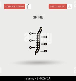 Spine Simple vector icon. Stock Vector