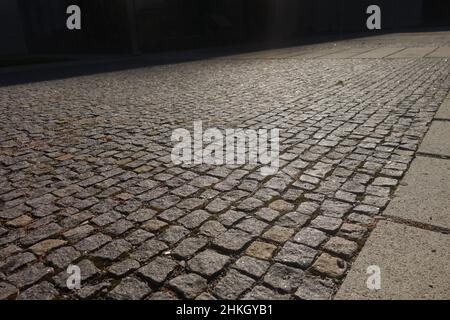 cobblestone road Stock Photo