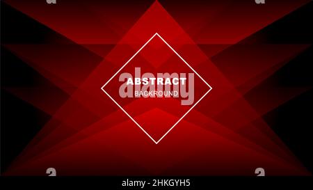 3d triangle abstract background wrapped in red black Stock Vector