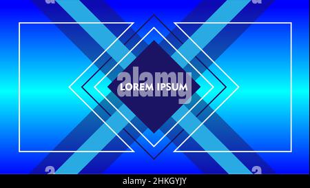 Creative abstract background wrapped in blue rectangular design Stock Vector