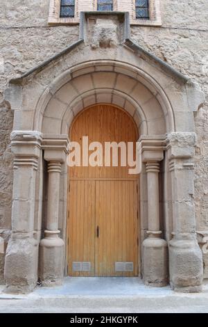 Santa Eulalia Church in Gironella Barcelona Spain Stock Photo