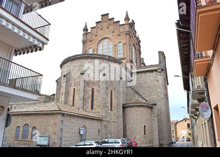 Santa Eulalia Church in Gironella Barcelona Spain Stock Photo