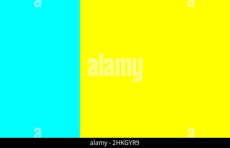 Blue yellow simple flat abstract background Stock Vector