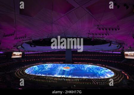 Beijing, China. 04th Feb, 2022. The Olympic Opening Ceremonies in National Stadium at the Beijing 2022 Winter Olympics on Friday, February 4, 2022. Photo by Richard Ellis/UPI Credit: UPI/Alamy Live News Stock Photo