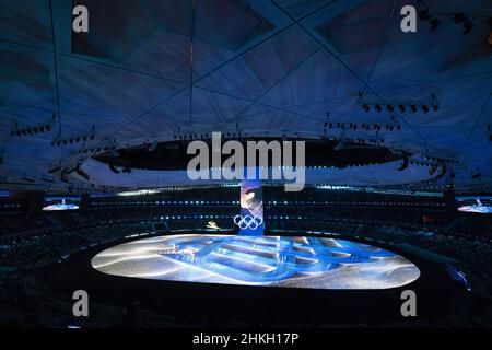 Beijing, China. 04th Feb, 2022. The Olympic Opening Ceremonies in National Stadium at the Beijing 2022 Winter Olympics on Friday, February 4, 2022. Photo by Richard Ellis/UPI Credit: UPI/Alamy Live News Stock Photo