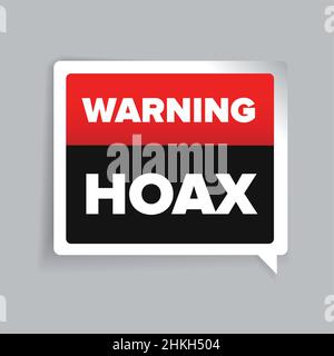 Warning of Internet Hoax vector Stock Vector