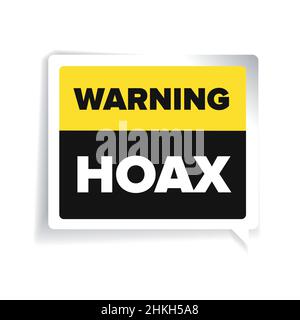 Warning of Internet Hoax vector Stock Vector
