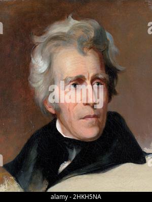 Andrew Jackson (1767-1845), portrait of the 7th president of the United States,  by Thomas Sully (1783-1872), oil on canvas, 1845 Stock Photo