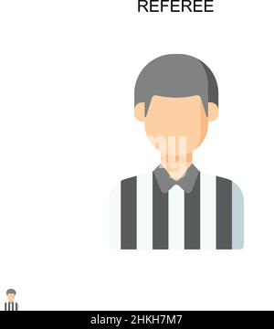 Referee Simple vector icon. Illustration symbol design template for web mobile UI element. Stock Vector