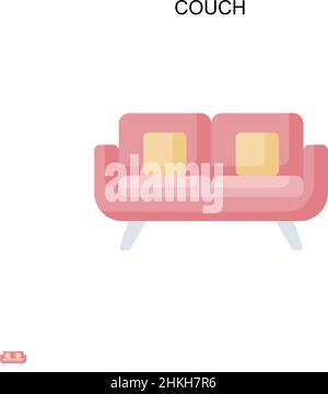 Couch Simple vector icon. Illustration symbol design template for web mobile UI element. Stock Vector